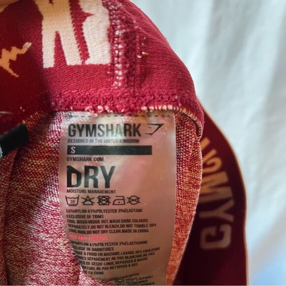 Gymshark Maroon Flex Sport Seamless Crop Leggings- Women Small - Picture 5 of 6